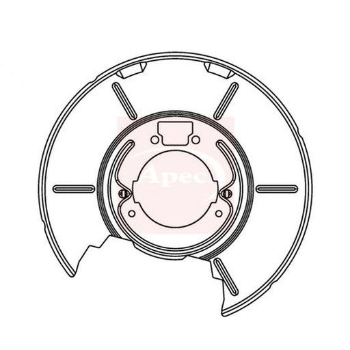 Apec Brake Disc Splash Guard Rear Right ASG1082
