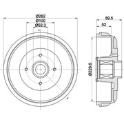 Mintex 2 x Brake Drums MBD425-x2