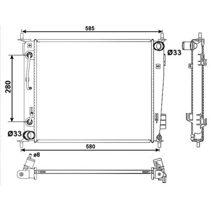NRF Engine Radiator 53058