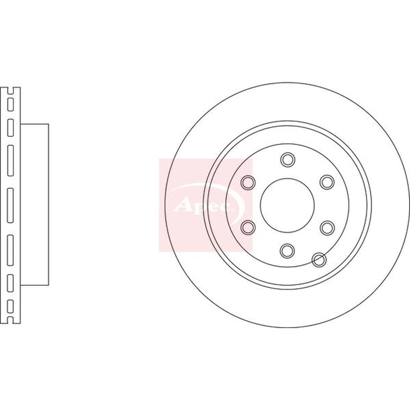 Apec 2 x Vented Rear Brake Discs DSK3423-x2