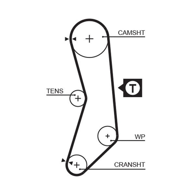Gates Timing Belt Cambelt 104 Teeth 5030XS