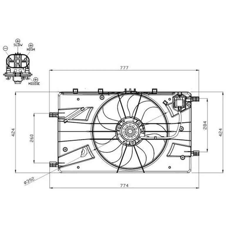 NRF Engine Cooling Fan 47878