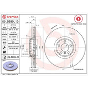 Brembo 2 x Front Aluminium Brake Disc Hub Brake Discs 09.D900.13