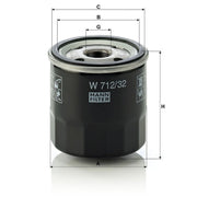 MANN-FILTER Engine Oil Filter W 712/32