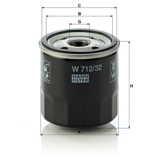 MANN-FILTER Engine Oil Filter W 712/32