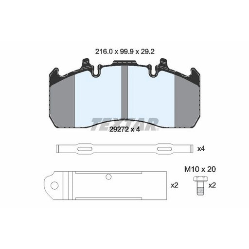 Textar Front Brake Pad Set 2927203