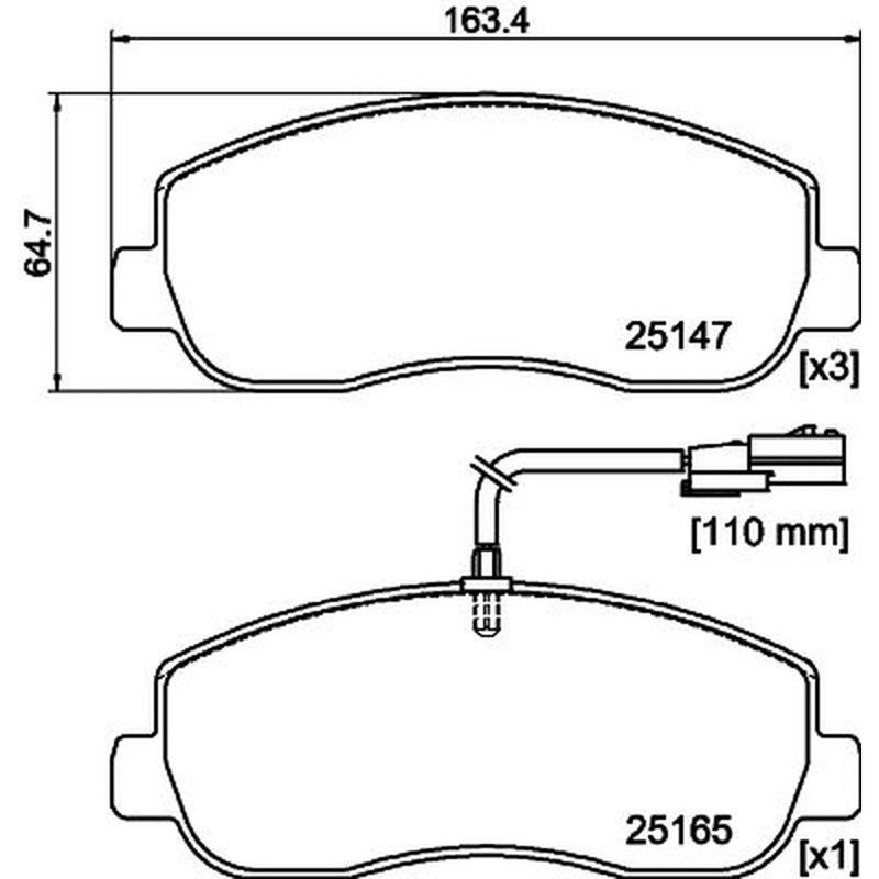 Mintex Front Brake Pad Set MDB3093