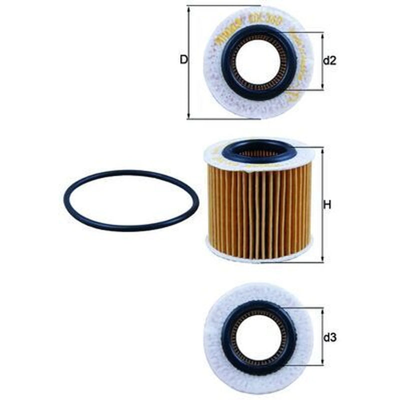 Mahle Engine Oil Filter OX 360D