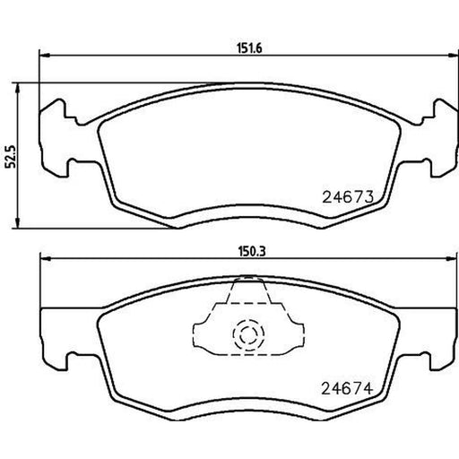 Mintex Front Brake Pad Set MDB2962