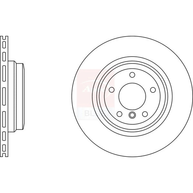 Apec 2 x Vented Rear Brake Discs SDK6459-x2