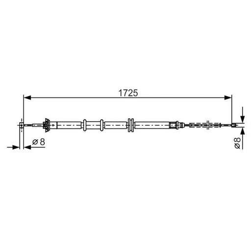 Bosch Handbrake Cable Right Rear 1 987 482 203