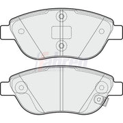 Fahren Front Brake Pad Set fits Fiat 500L 2012-2018 0.9 1.3 1.4 1.6