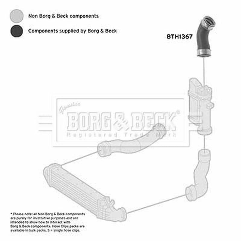 Borg & Beck Intercooler Turbo Charge Air Hose BTH1367