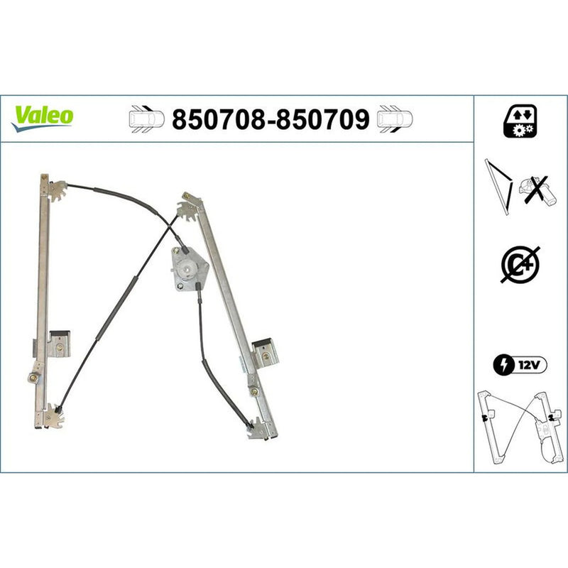 Valeo Electric Window Regulator Lifter Left Front 850708