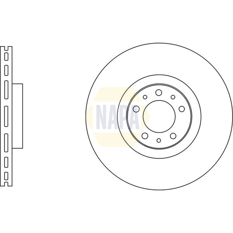 NAPA 2 x Vented Front Brake Discs NBD5096-x2