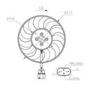 NRF Engine Cooling Fan 47970