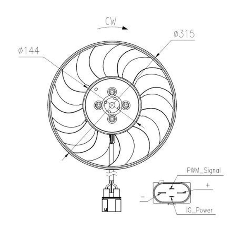 NRF Engine Cooling Fan 47970