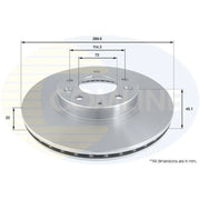 Comline 2 x Vented Front Brake Discs ADC0462V