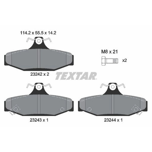 Textar Rear Brake Pad Set 2324201