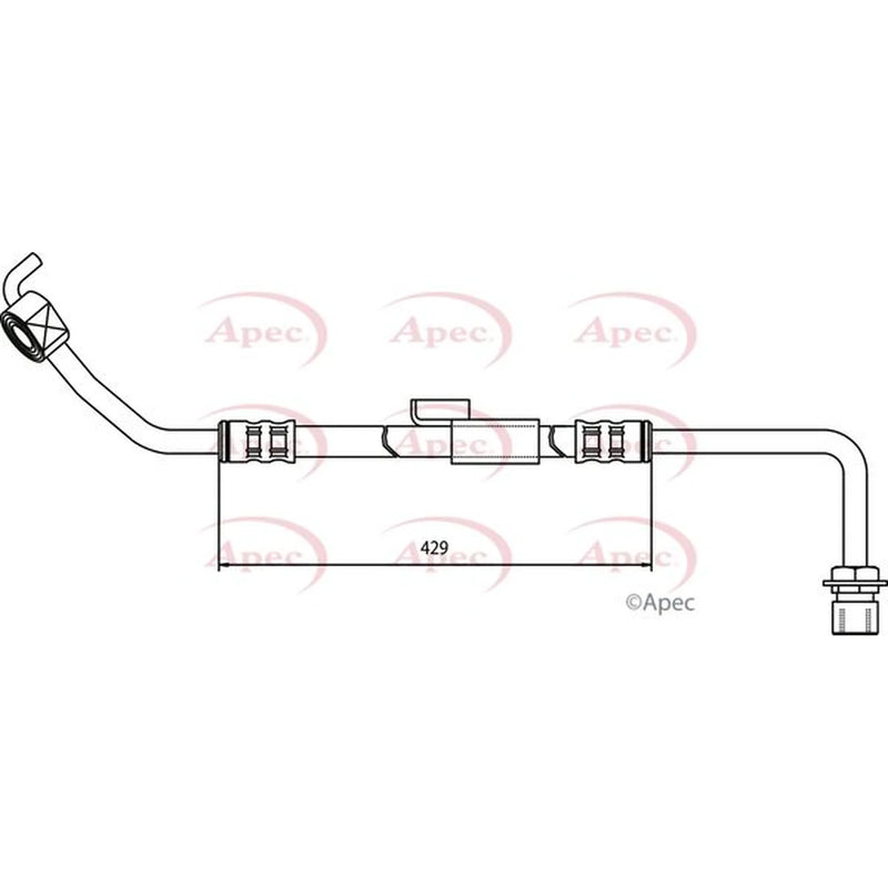Apec Brake Hydraulic Hose Line Front Right HOS3247