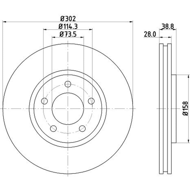 DON 2 x Front Brake Discs PCD13092-x2