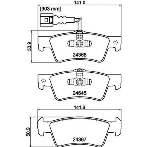 Mintex Rear Brake Pad Set MDB2958