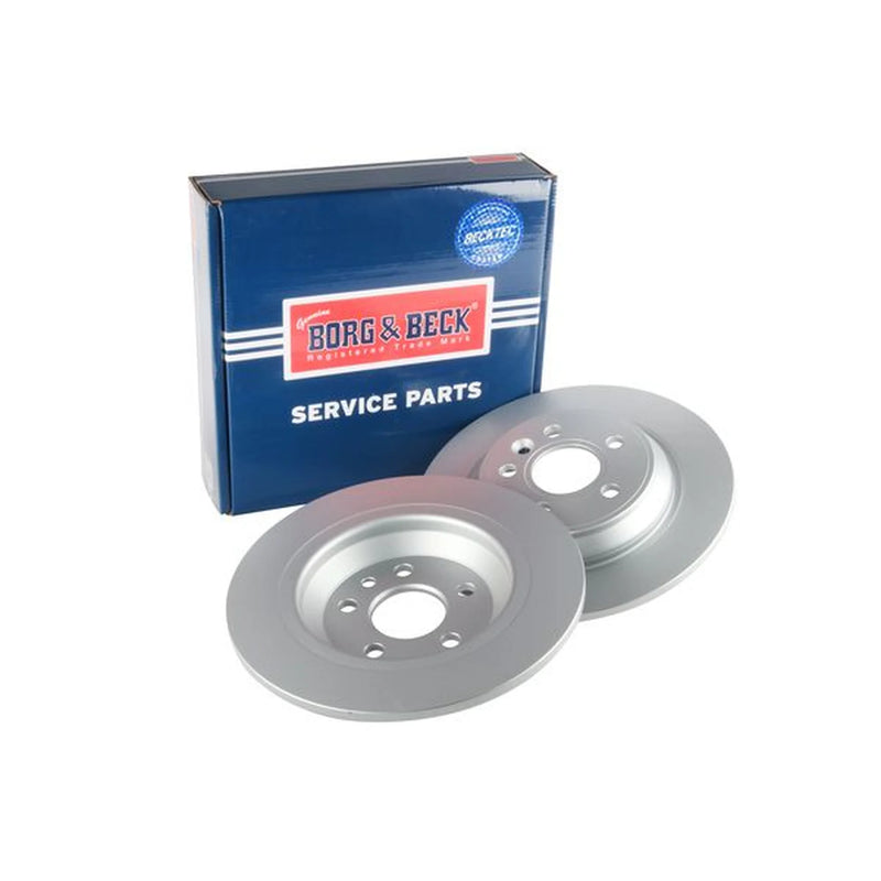 Borg & Beck 2 x Solid Rear Brake Discs BBD4730-x2