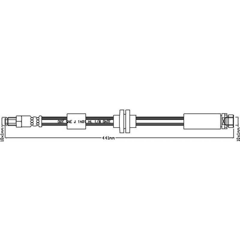 Abtex Brake Hydraulic Hose Line Right ABH1109
