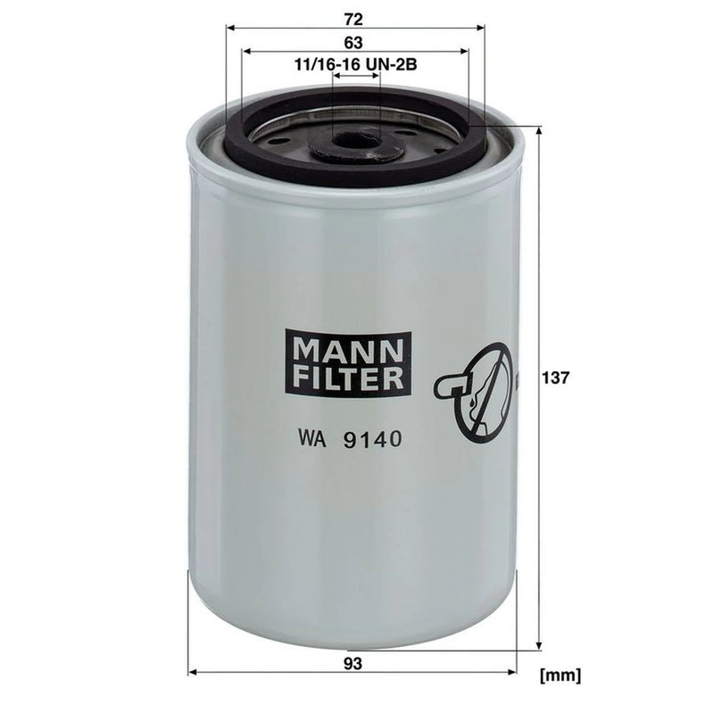 MANN-FILTER Coolant Filter Cartridge WA 9140