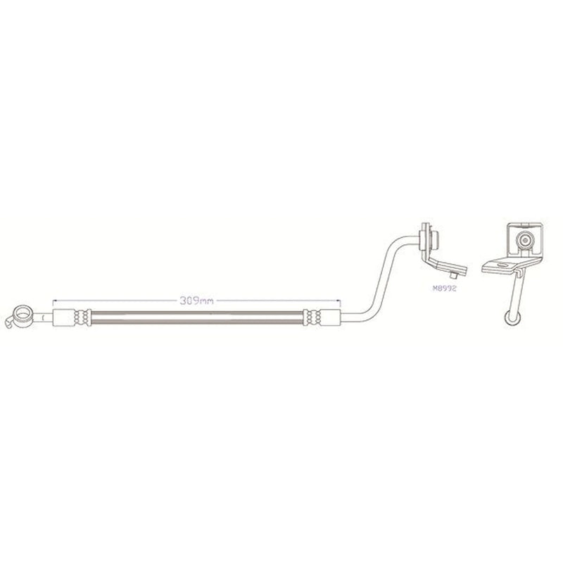 Juratek Brake Hydraulic Hose Line outer JBH1556L