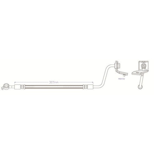 Juratek Brake Hydraulic Hose Line outer JBH1556L