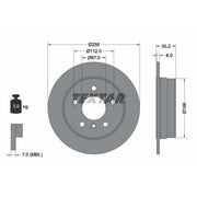 Textar 2 x Solid Rear Brake Discs 92099703-x2