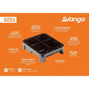 Vango Sizzle Induction Hob Single Portable Outdoor Camping Caravan & Motorhome - Vango - Van Life Living