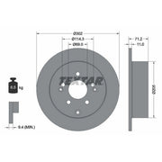 Textar 2 x Solid Rear Brake Discs 92166103-x2