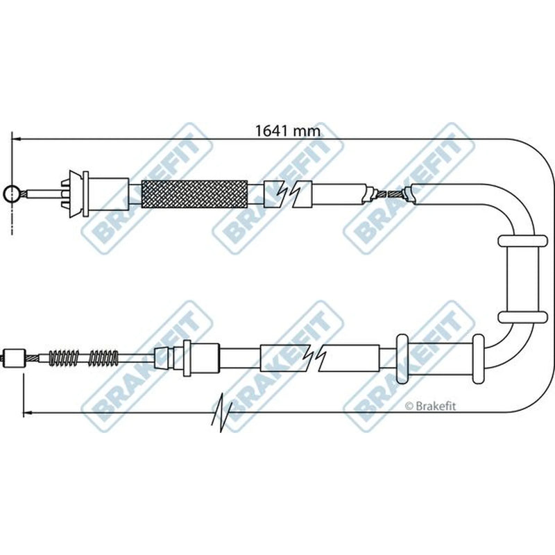 Apec Handbrake Cable Left Rear BBC3108