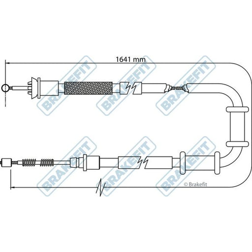 Apec Handbrake Cable Left Rear BBC3108