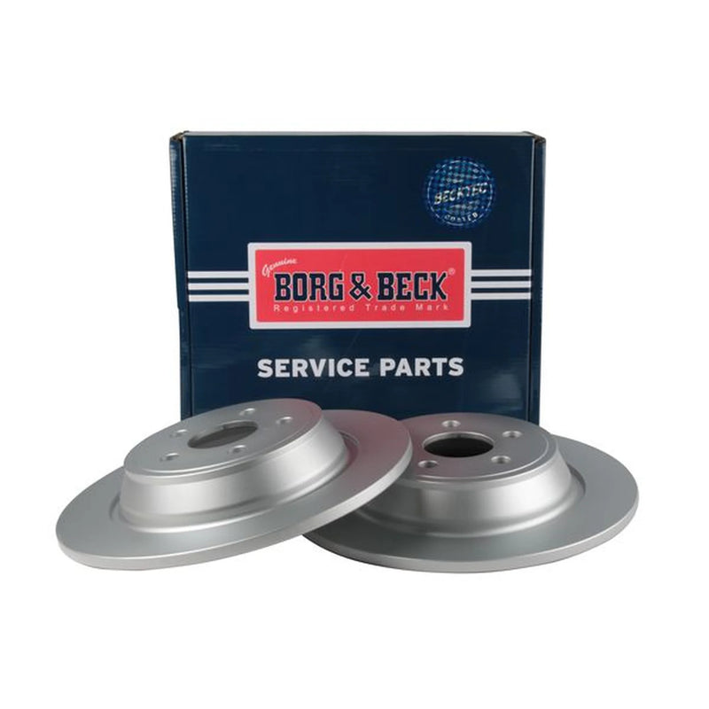 Borg & Beck 2 x Solid Rear Brake Discs BBD5458-x2