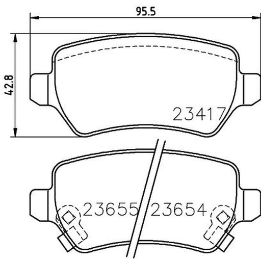 Mintex Rear Brake Pad Set MDB2357