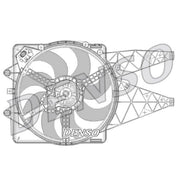 Denso Engine Cooling Fan DER09094