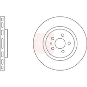 Apec 2 x Vented Front Brake Discs DSK2028-x2