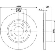 Mintex Lcv Van Kits solid 296mm MVK0070