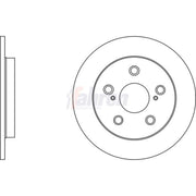 Fahren Rear Brake Discs & Pads fits Toyota Auris 2006-2012 1.33 1.4 1.5 1.6 1.8