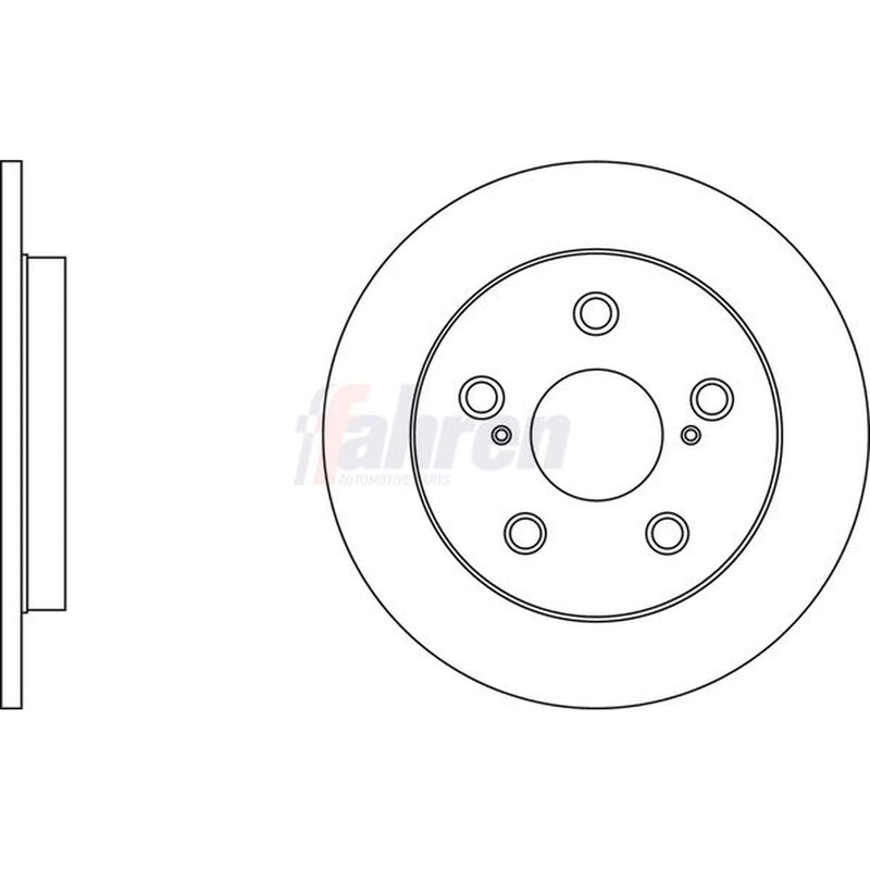 Fahren Rear Brake Discs & Pads fits Toyota Auris 2006-2012 1.33 1.4 1.5 1.6 1.8