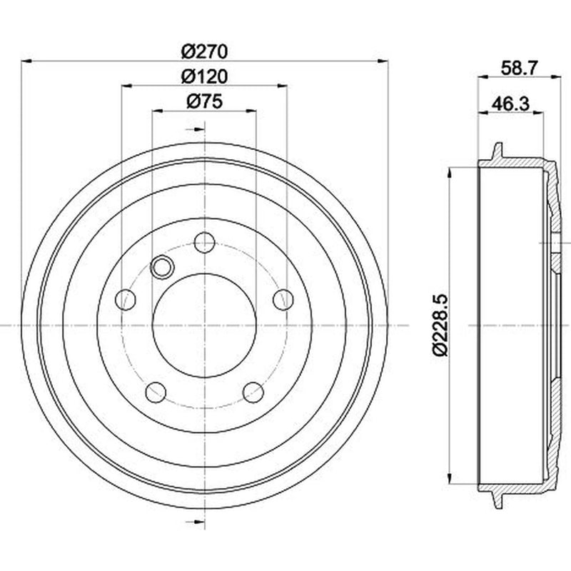 Mintex Brake Drum Assembly Rear MBD224