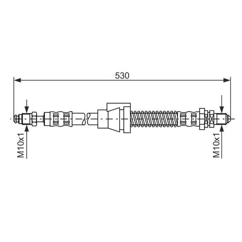 Bosch Brake Hydraulic Hose Line Front Right 1 987 476 605