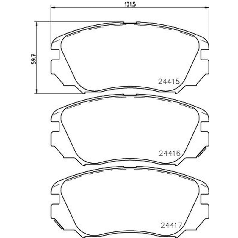 Mintex Front Brake Pad Set MDB2870