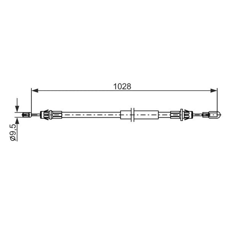 Bosch Handbrake Cable Rear 1 987 482 880