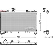 Denso Engine Radiator DRM44038