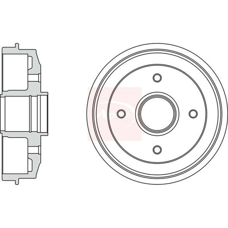 Apec Brake Drum Assembly Rear DRM9109