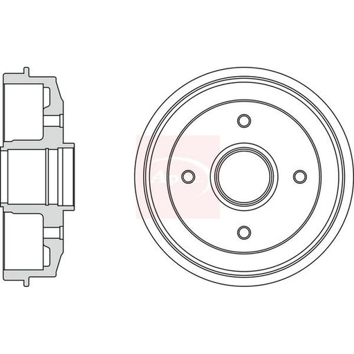 Apec Brake Drum Assembly Rear DRM9109